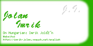 jolan imrik business card